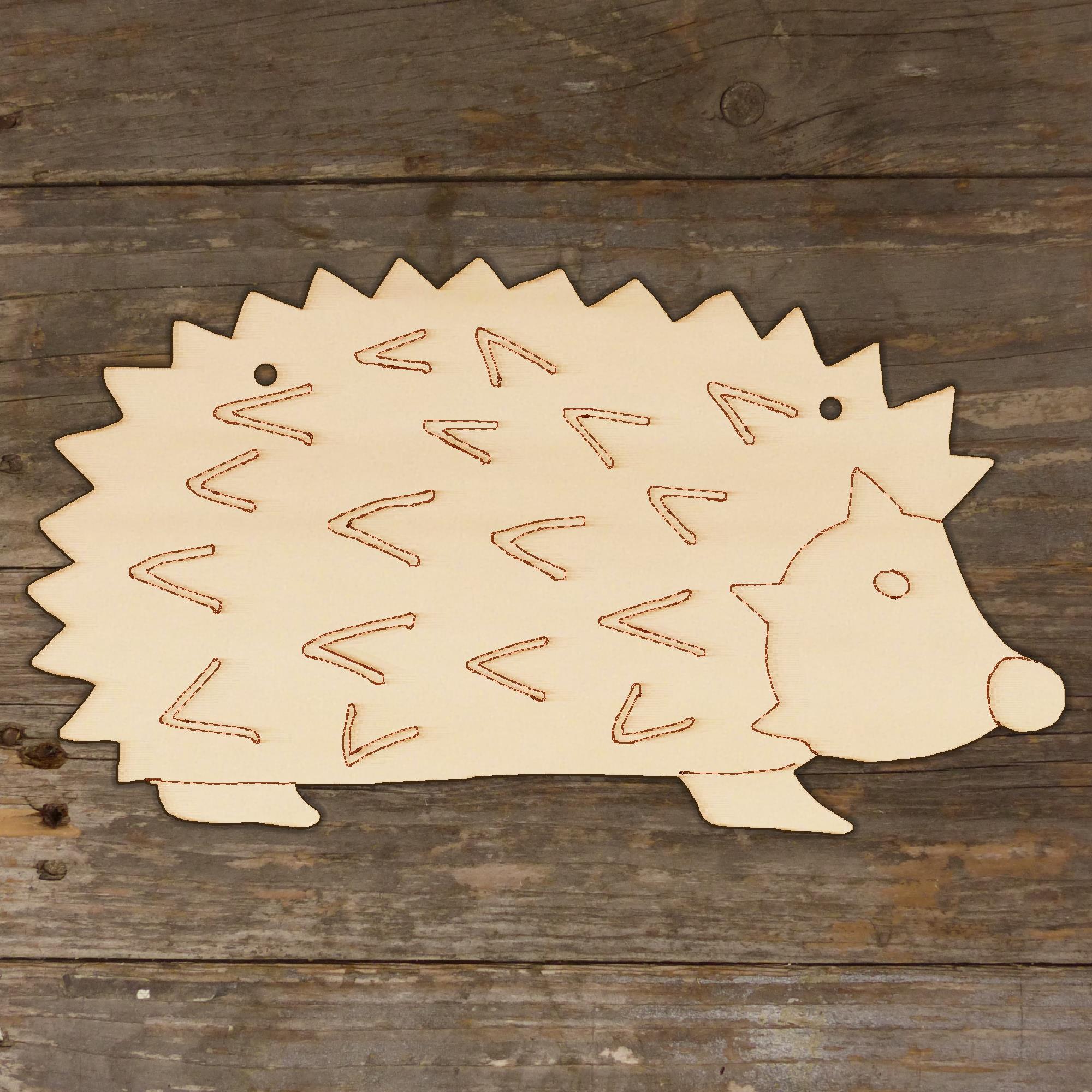 10x Wooden Hedgehog European Comic Craft Shape 3mm Ply Wildlife Animals - Picture 3 of 5