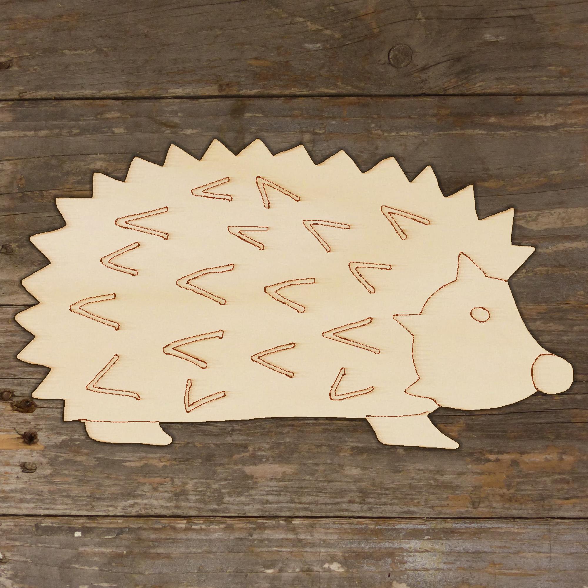 10x Wooden Hedgehog European Comic Craft Shape 3mm Ply Wildlife Animals - Picture 4 of 5