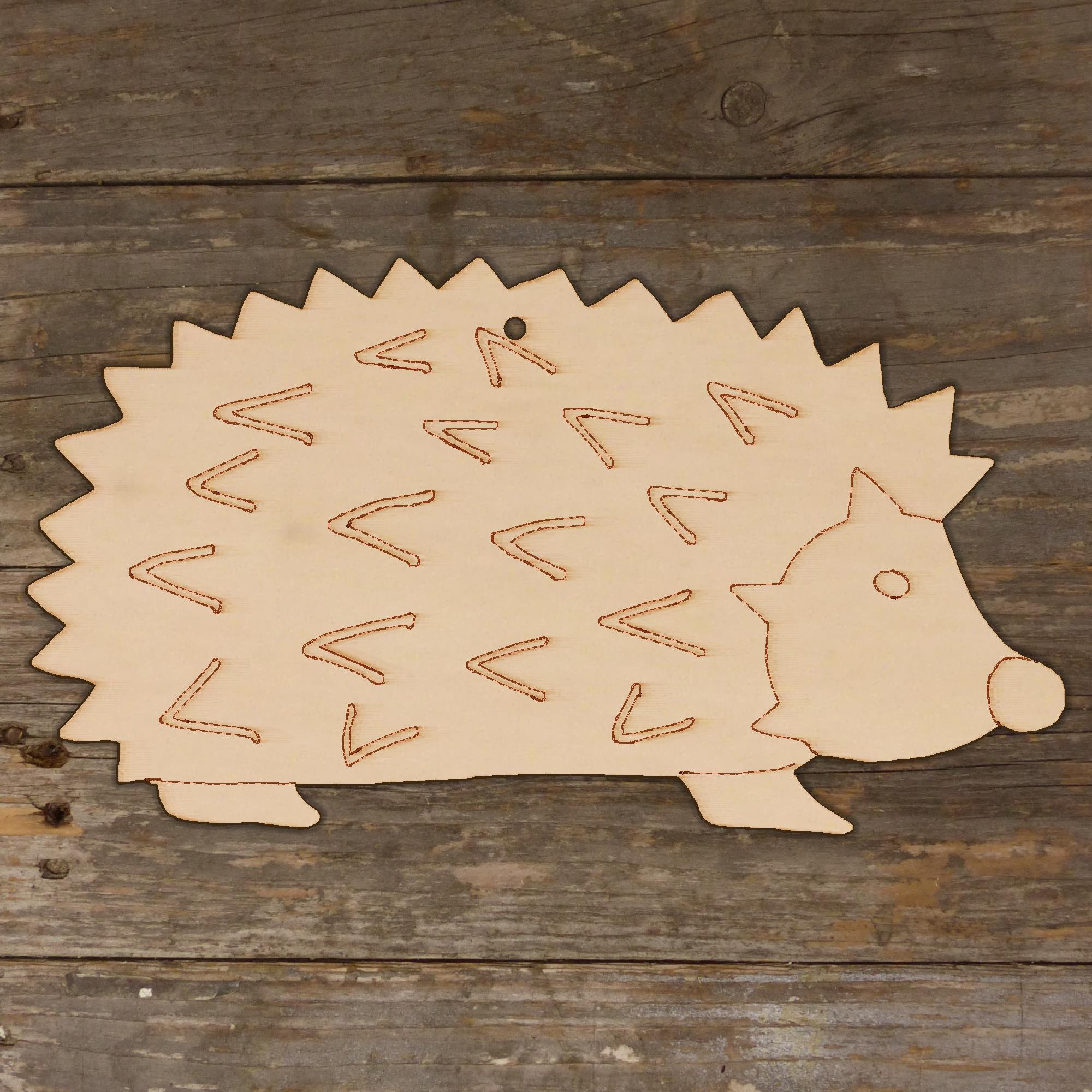 10x Wooden Hedgehog European Comic Craft Shape 3mm Ply Wildlife Animals - Picture 5 of 5