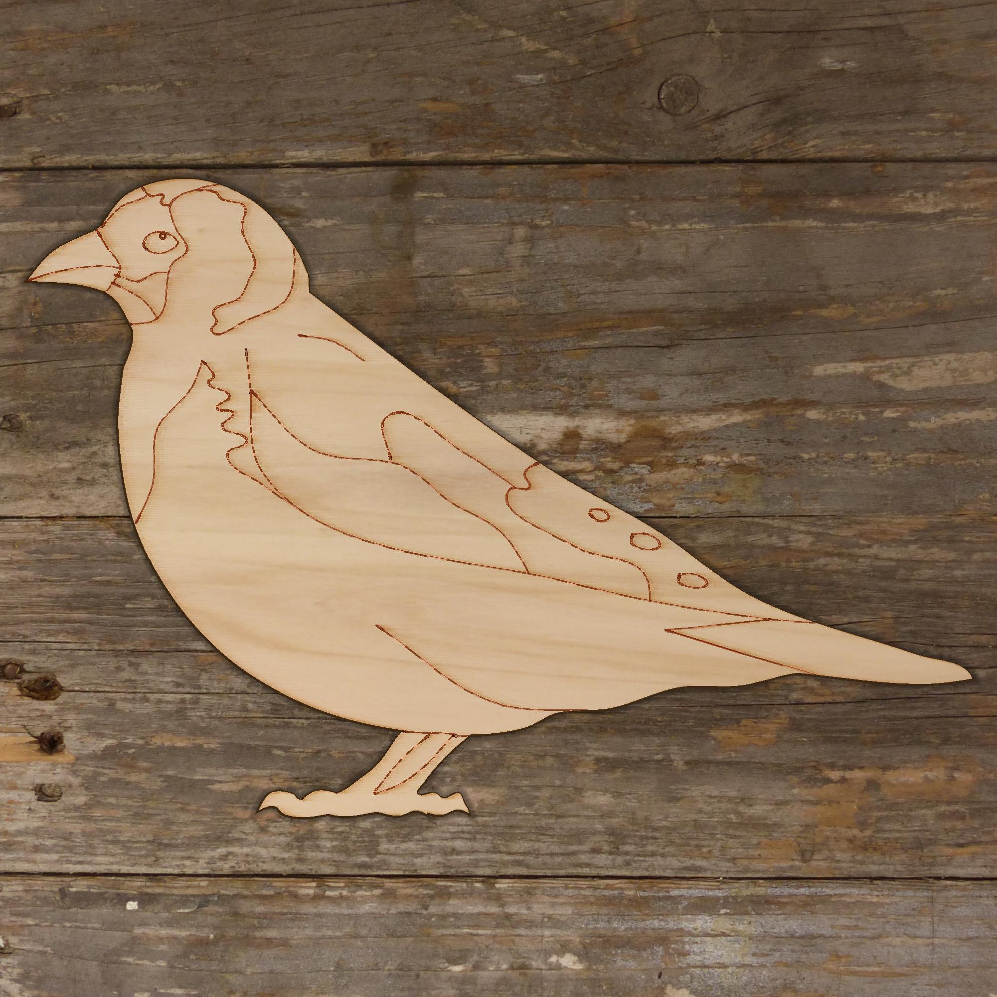 10x Wooden GoldFinch Standing Craft Shape 3mm Ply Birds Shape - Picture 3 of 4