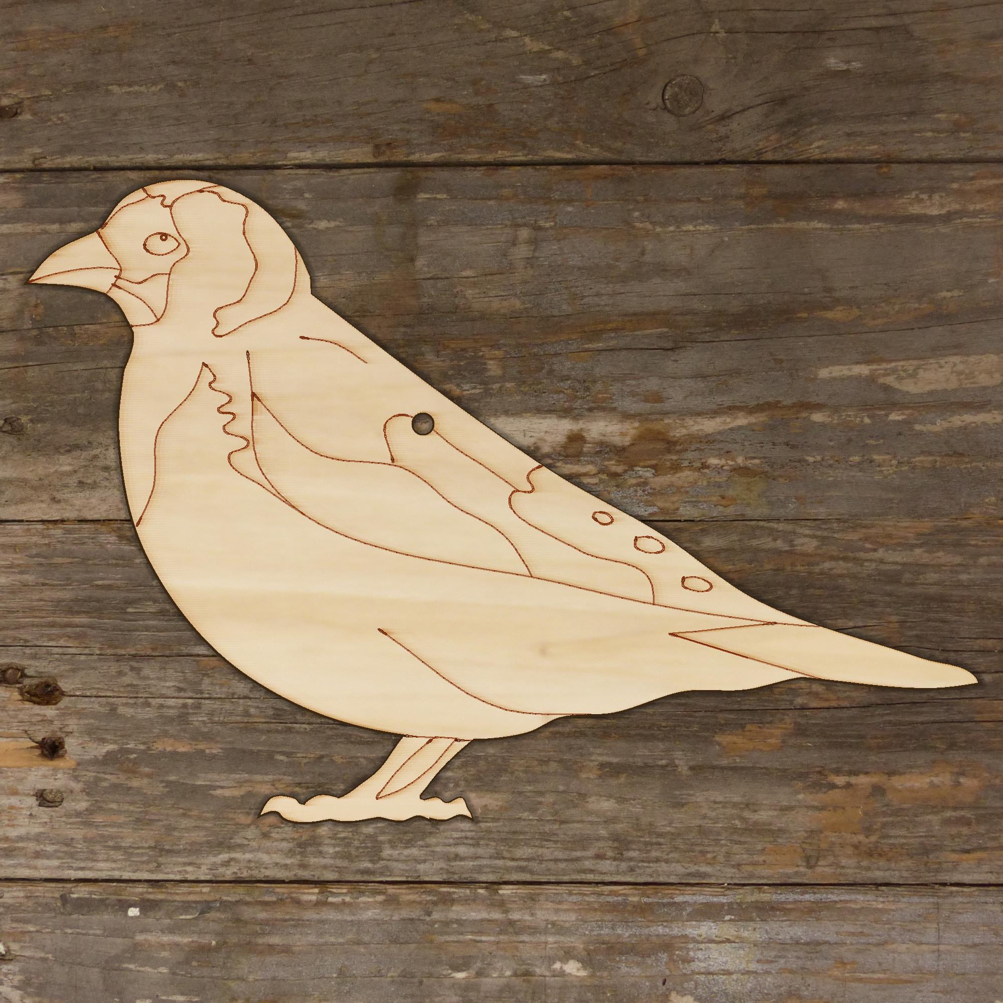 10x Wooden GoldFinch Standing Craft Shape 3mm Ply Birds Shape - Picture 4 of 4