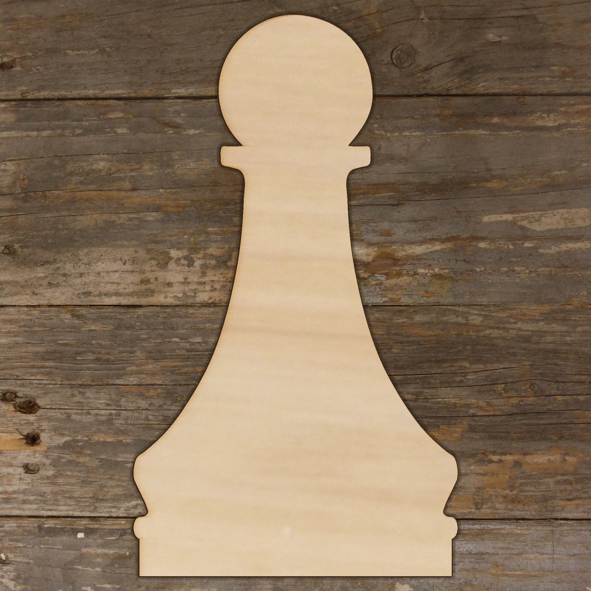 10x Wooden Pawn Chess Piece Craft Shapes 3mm Plywood Human Board games