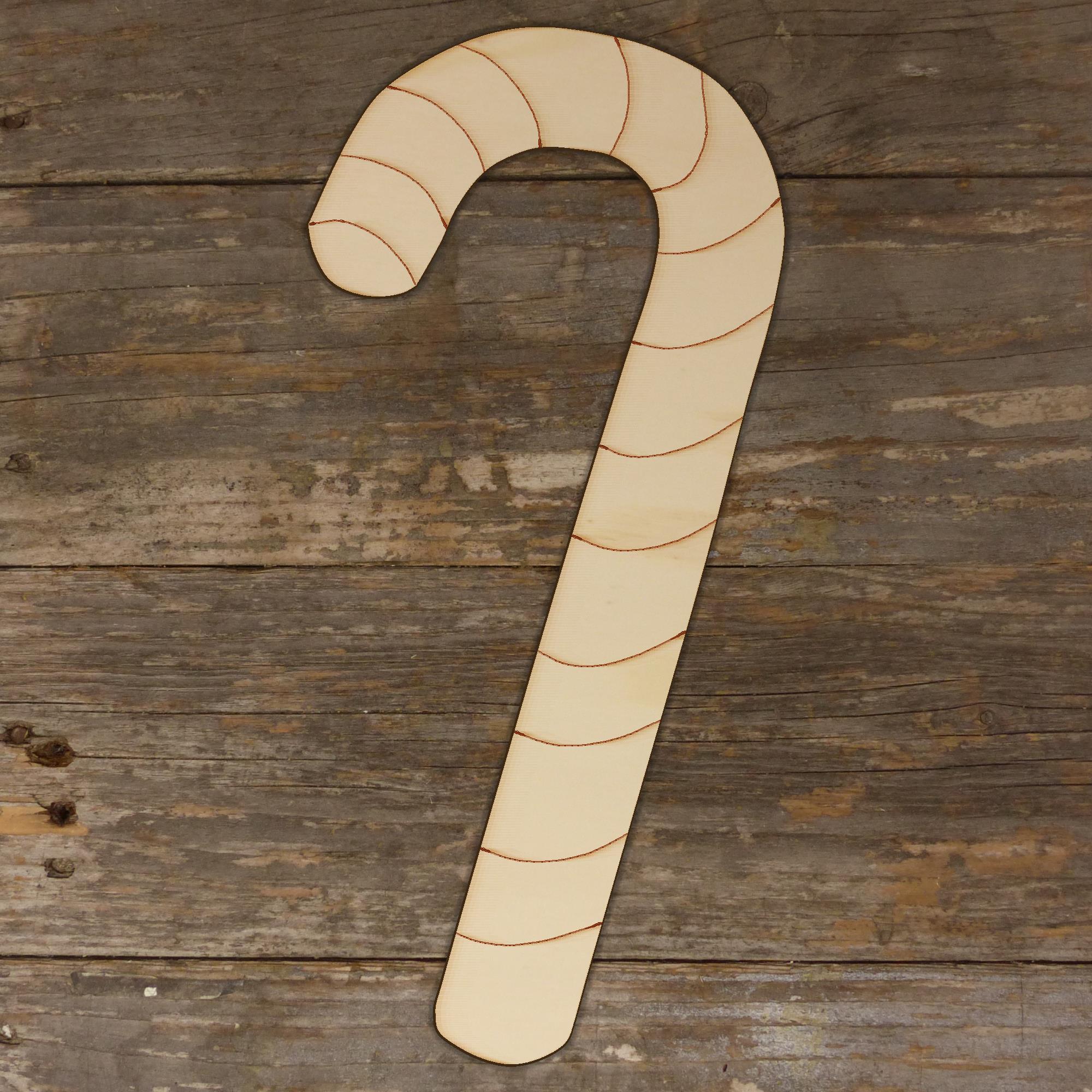 10x Holz Weihnachten Süßigkeitenrohr Handwerk Formen 3 mm Sperrholz Weihnachten Dekoration süß - Bild 3 von 4