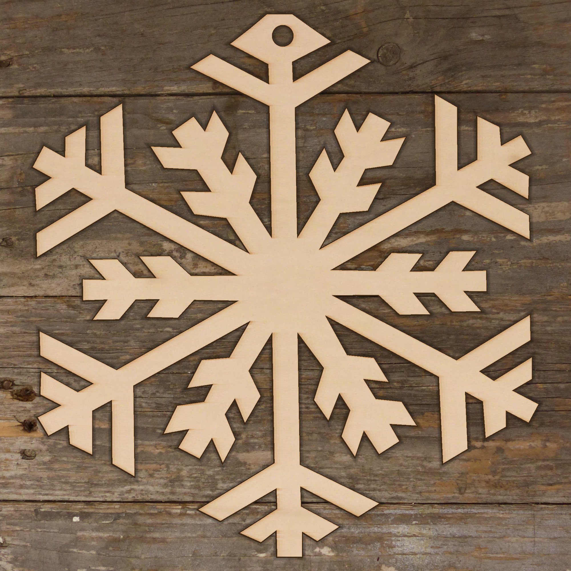 10x Fiocco di Neve Liscio in Legno Forma B Artigianale 3mm Strato Decorazione Natalizia Neve - Foto 4 di 4