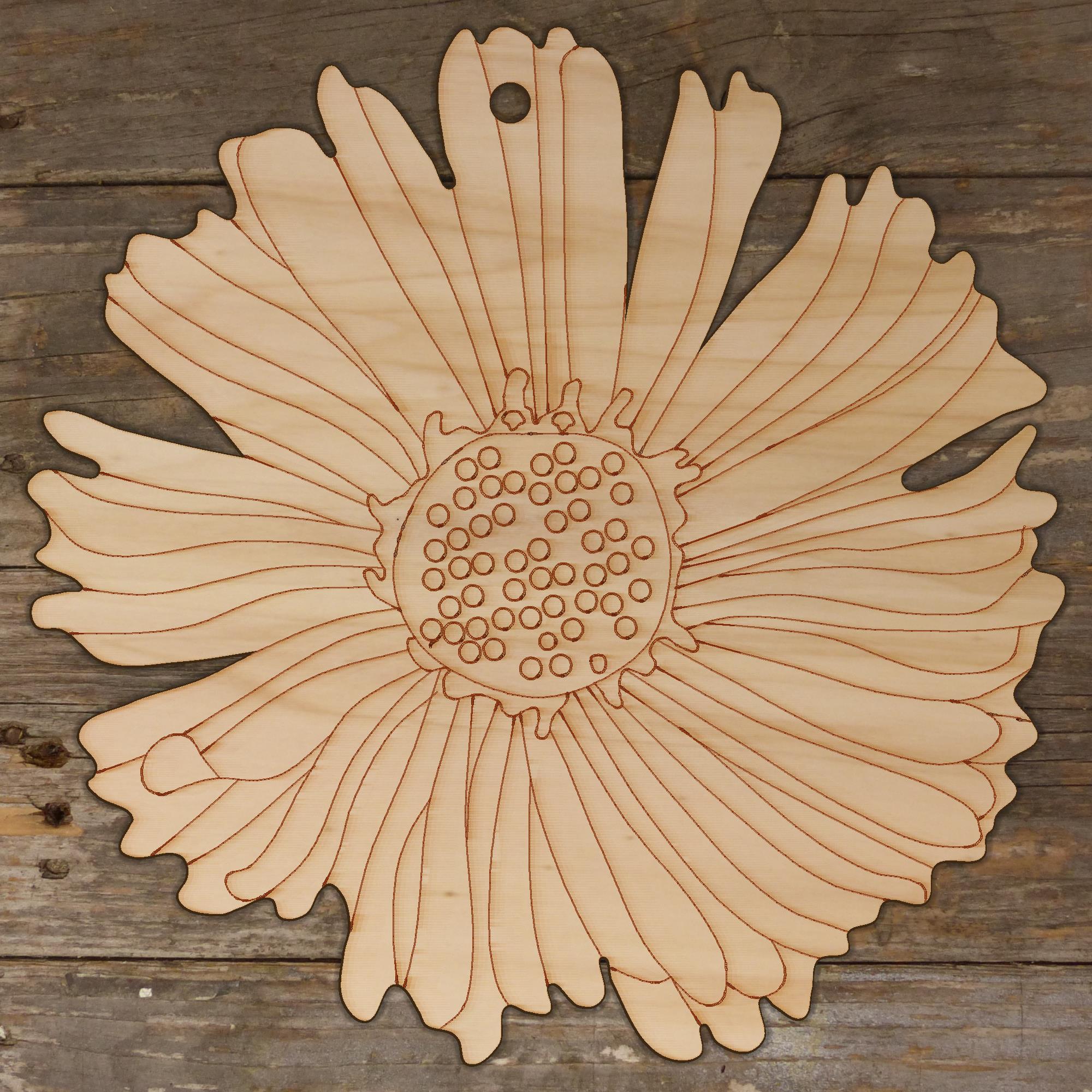 10x Wooden Aster Flower Head Craft Shape 3mm Ply Plants Botany - Picture 4 of 4