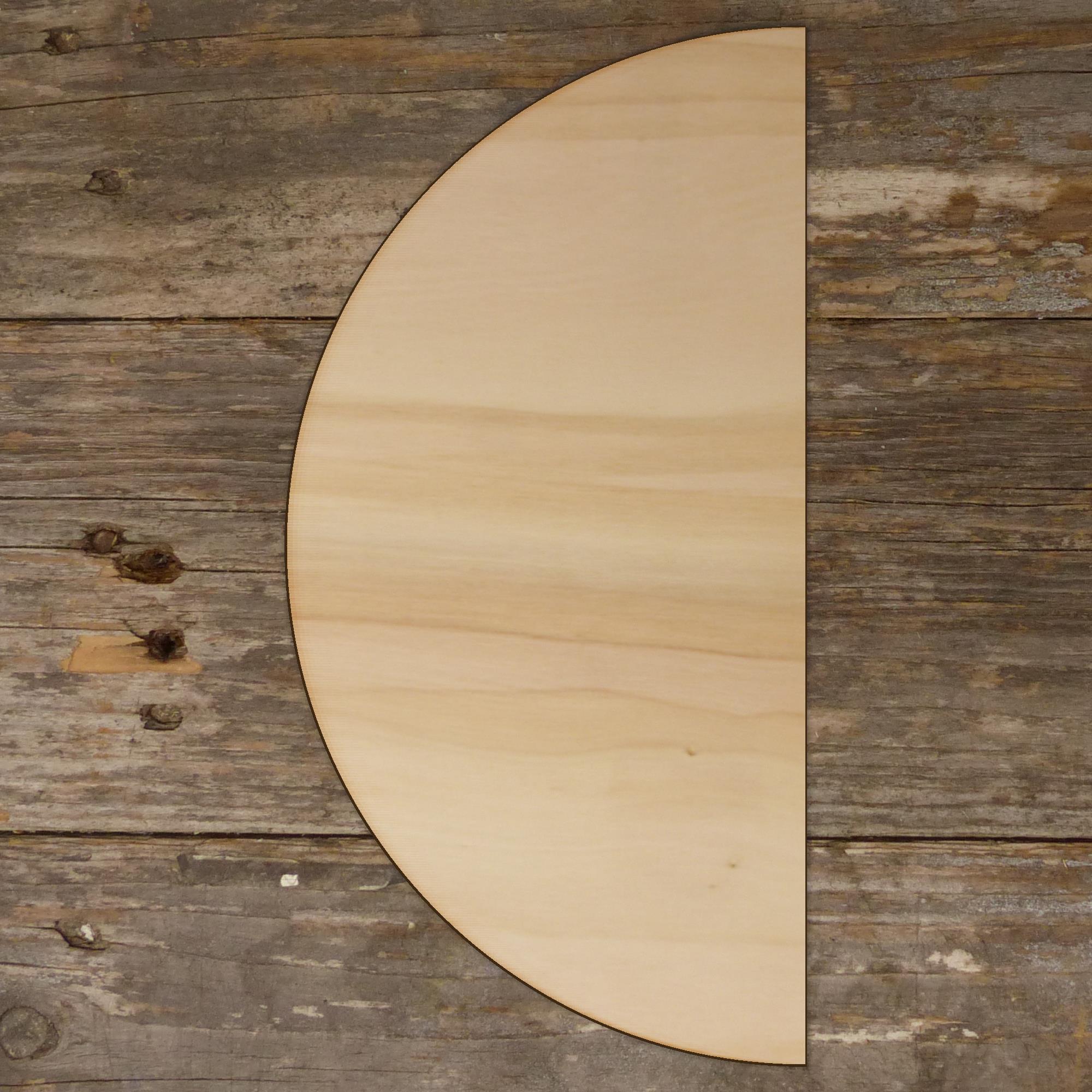 10x Wooden Plain Semi Circle Craft Shape 3mm Ply Geometric Half Circle - Picture 3 of 4