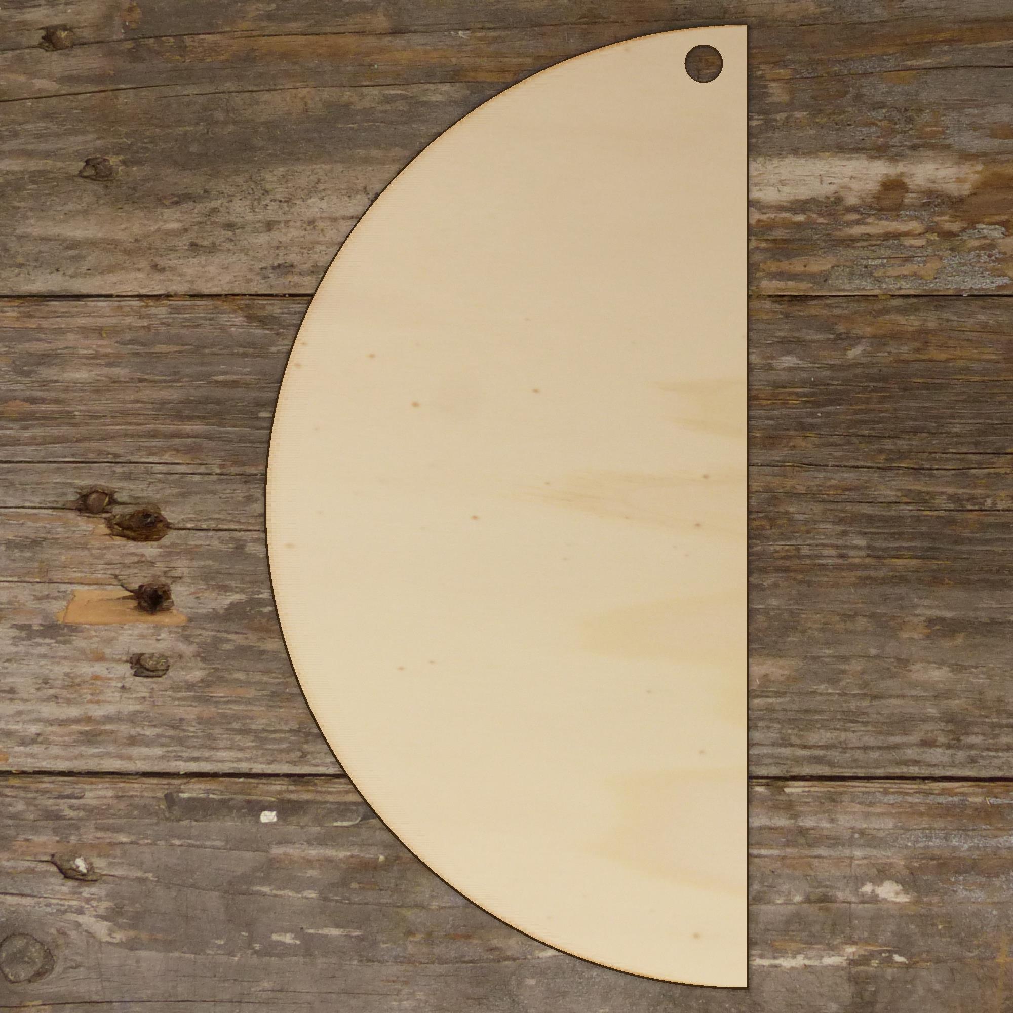 10x Wooden Plain Semi Circle Craft Shape 3mm Ply Geometric Half Circle - Picture 4 of 4