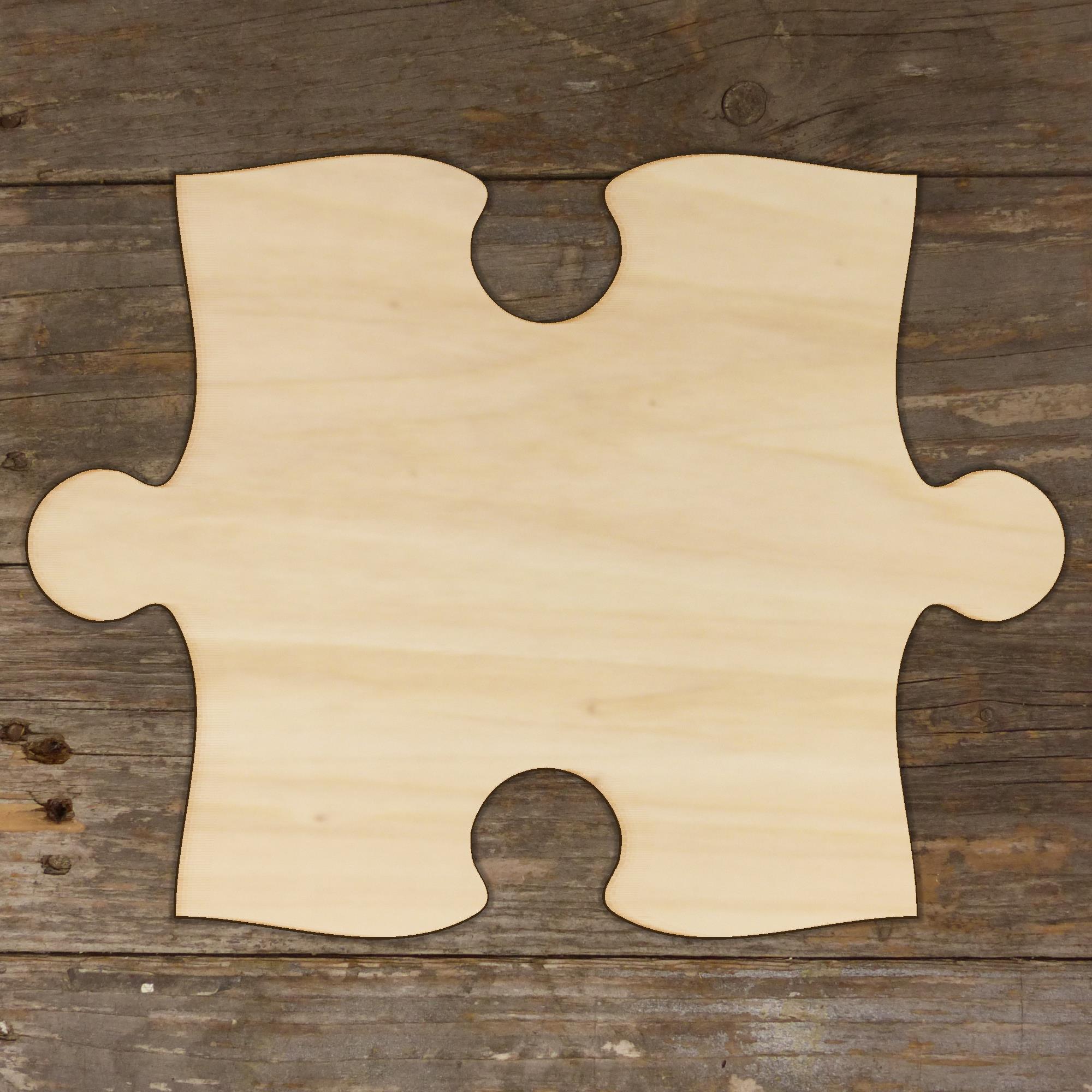 10x Wooden Jigsaw Craft Shapes Centre Piece 3mm Plywood Build Your Own Puzzle